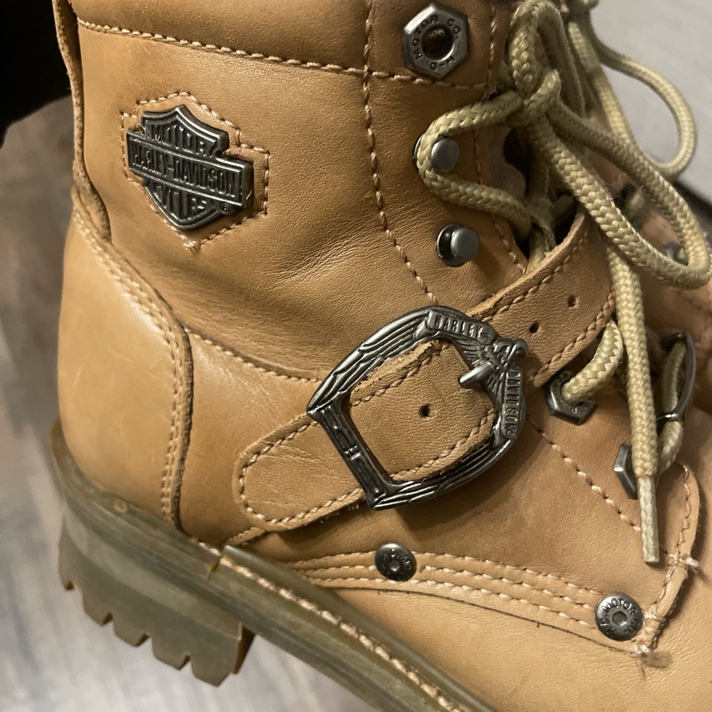 Harley-Davidson Tan Motorcycle Leather Boots - Picture 7 of 7